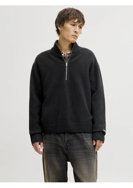 Jack Jones Norrebro Fermuarlı Yaka Loose Fit Erkek Kazak 12282749