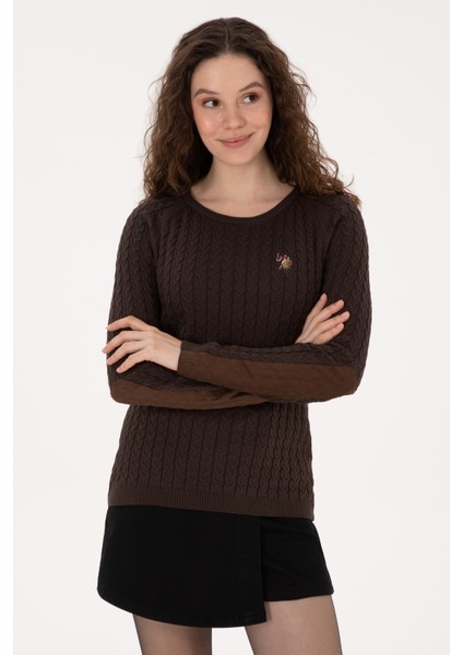 Kadın Koyu Kahverengi Kazak /triko 50307728-VR084