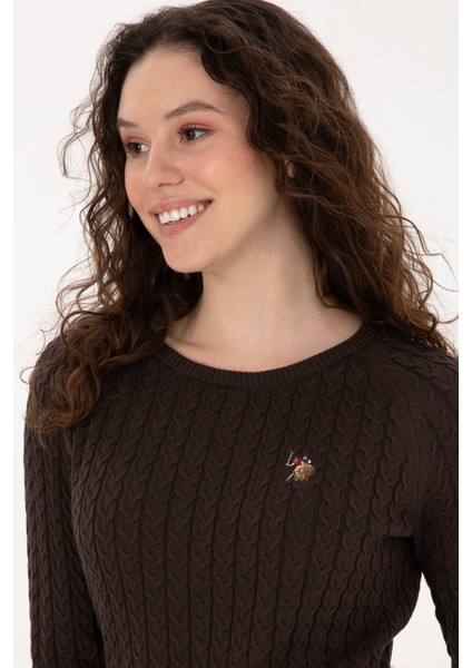 Kadın Koyu Kahverengi Kazak /triko 50307728-VR084 fiyatları