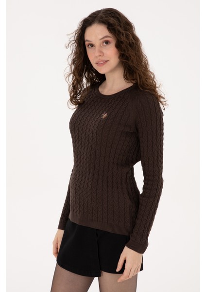 Kadın Koyu Kahverengi Kazak /triko 50307728-VR084 modelleri