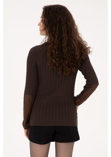 Kadın Koyu Kahverengi Kazak /triko 50307728-VR084 indirimleri