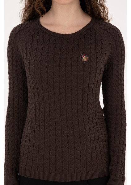 Kadın Koyu Kahverengi Kazak /triko 50307728-VR084