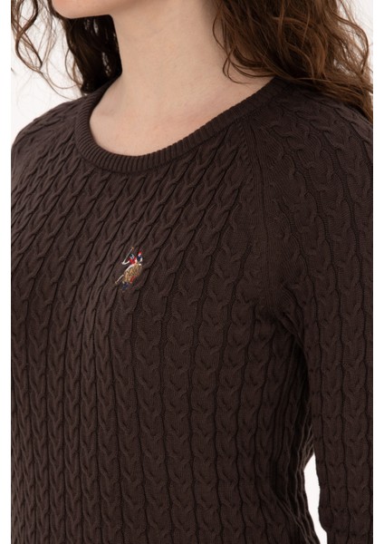 Kadın Koyu Kahverengi Kazak /triko 50307728-VR084