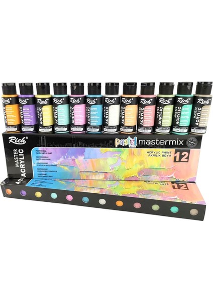 Rich Akrilik Boya Master Mix Pastel Renk Set 12 Li 06011409