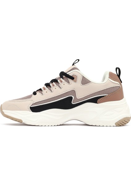 Kadın Bej Bağcıklı Kalın Tabanlı Sneaker 25AFD494314 fiyatları
