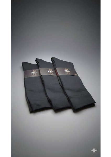 Asker Havlu Pamuk Uzun Çorap; Dikişsiz 3'lü Paket; Siyah Renk (41-44 Numara) fiyatları