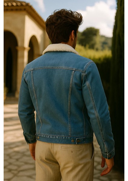 Erkek Kışlık Premium Günlük Içi Kürk A.mavi Kot Ceket indirimleri
