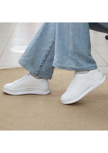 2230-CONPAX Mcqueen Modeli Anatomik Tabanlı Üst Kalite Unisex Sneakers Ayakkabı - NKT02230-BEYAZ-38