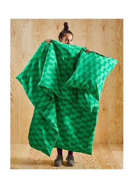 Blaskata Çocuk Nevresim Takımı Yeşil 150 x 200/50 x 60 cm