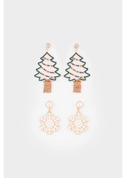 Yılbaşı Temalı Kadın 2li KÜPE F7413AXNS