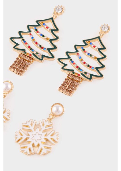 Yılbaşı Temalı Kadın 2li KÜPE F7413AXNS fiyatları