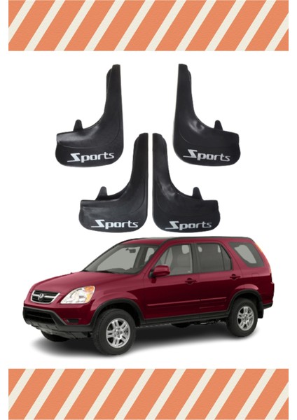 Honda Cr-V 2002-2007 Sports Yazılı 4'lü Tozluk Çamurluk Paçalık