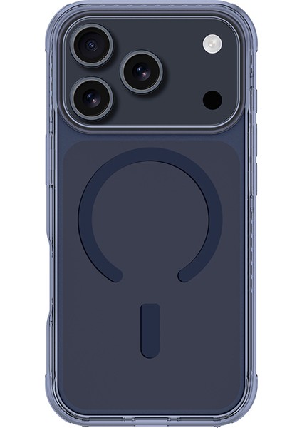 iPhone 17 Pro Uyumlu Kılıf M-Safe Şarj Özellikli Airbag Amazingthing Titan Pro Serisi Kapak Mavi