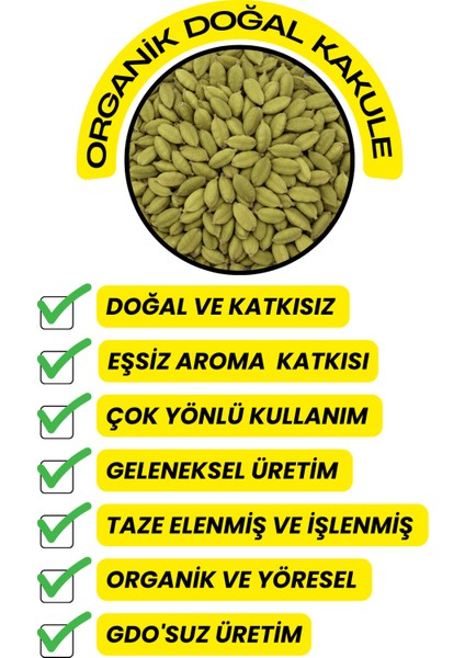 Kakule - ( Elenmiş, Katkısız, Yeşil ,organik ) 25GR fırsatları