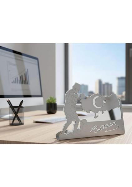 Atatürk Özel Lazer Kesim Masaüstü Hediyelik modelleri