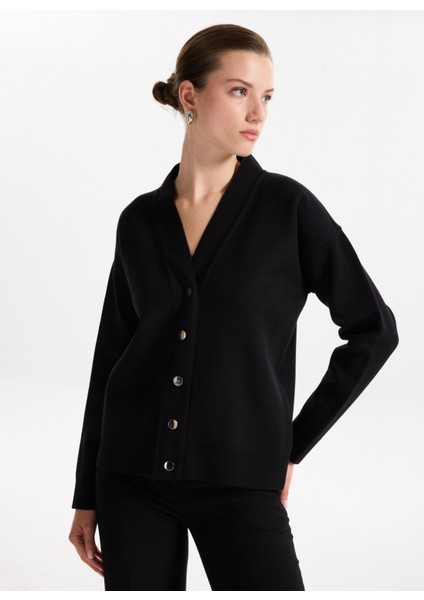 Siyah Kadın Hırka F5WL-HRK0311