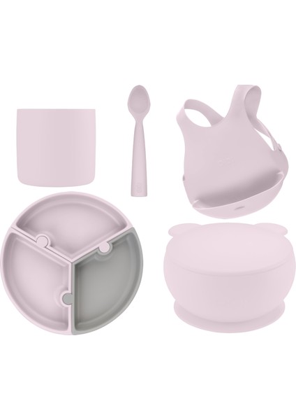 Puzzle 5 Parça Beslenme Seti Misty Lilac