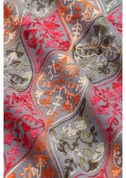 Gri Nakışlı Kışlık Şal fırsatları