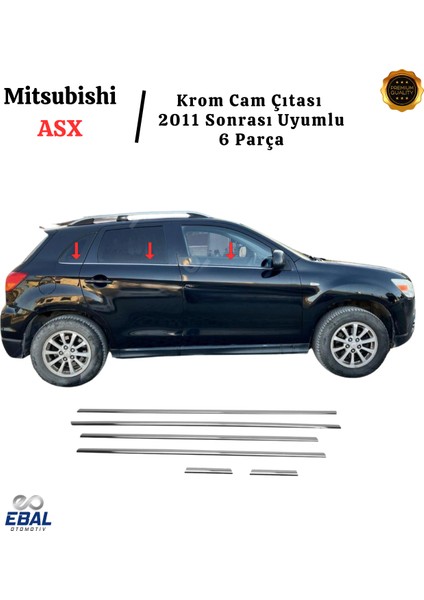 Mitsubishi Asx Krom Cam Çıtası 2011 Sonrası 6 Parça P.çelik fiyatları