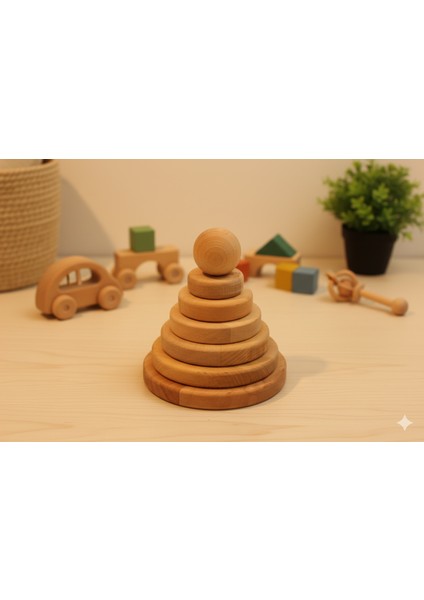 Yerli Üretim Ahşap Montessori Oyuncak – Doğal Kayın Ahşabı, Eğitici Halka Dizme Oyunu modelleri