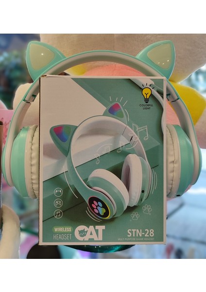 Kablosuz Kulaklık Işıklı Pati Model Yeşil AD41005 fiyatları