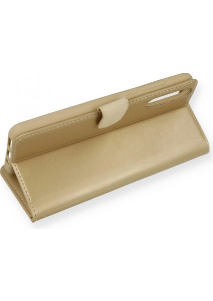 Huawei P Smart S Kılıf Trend S Plus Kapaklı Kılıf - Gold (K95) modelleri