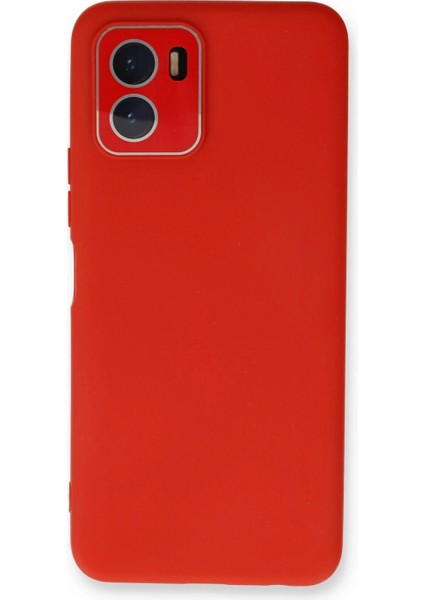 Vivo Y15S Kılıf Lansman Glass Kapak - Kırmızı (K95)