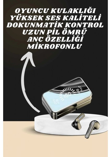 Aynalı Bluetooth Kulaklık ve 7 Kordonlu Akıllı Saat Dijital Göstergeli Uzun Pil Ömrü fiyatları