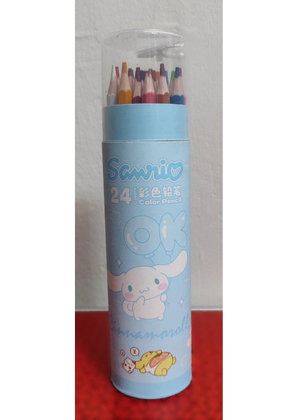 Sanrio Karakterleri Kuromi Hello Kitty 24 Lü Kuru Boya Seti