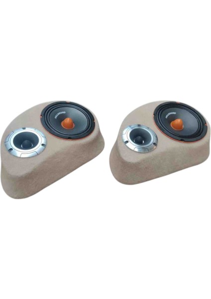 Polyesterli Boş Pandizot 20 cm Hoparlör 10 cm Tweeter Yuvalı Bej Mdf (2 Adet Sağ ve Sol ) modelleri