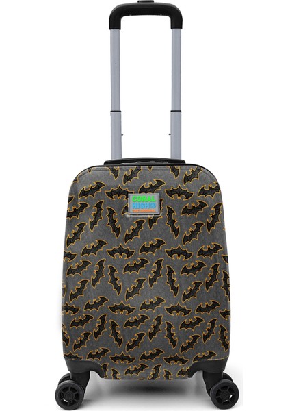 Koyu Gri Hardal Yarasa Desenli Çocuk Valizi fiyatları