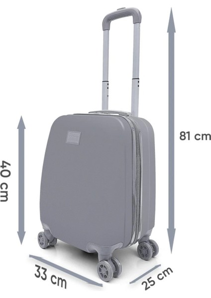 Koyu Gri Hardal Yarasa Desenli Çocuk Valizi indirimleri