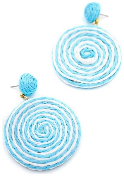 Kumaş Sarmal Küpe - Mavi fiyatları