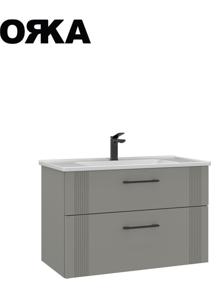 Barı 80 cm Mat Kaşmir Banyo Dolabı Takımı (Ayna + Lavabo Dahil, Suya Dayanıklı Mdflam) fiyatları