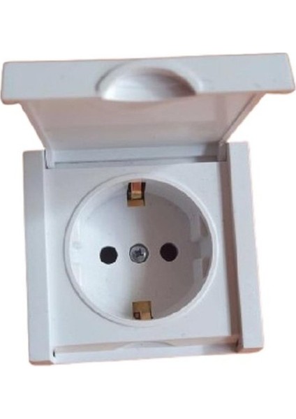 Sıva Üstü Kapaklı Topraklı Priz Nemliyer