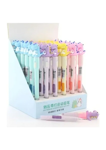 07 Uçlu Ledli Dinazor Tasarımlı Kurşun Kalem