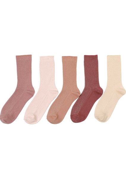 Basıc 5 Lı Skt-W 5pr Pembe Multı Kadın Soket Çorap