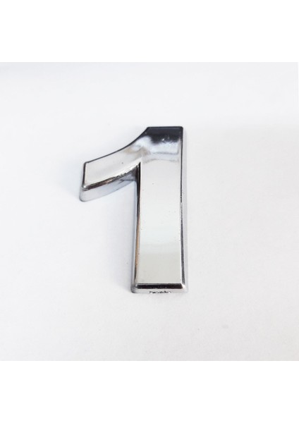 Cemax 1 Rakamı 3,75 cm Krom Yapışkanlı