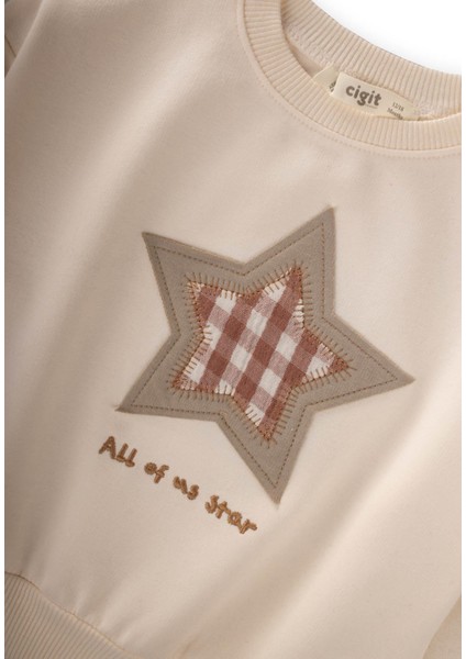 Sweatshirt Takım 1-7 Yaş Ekru S Vizon modelleri