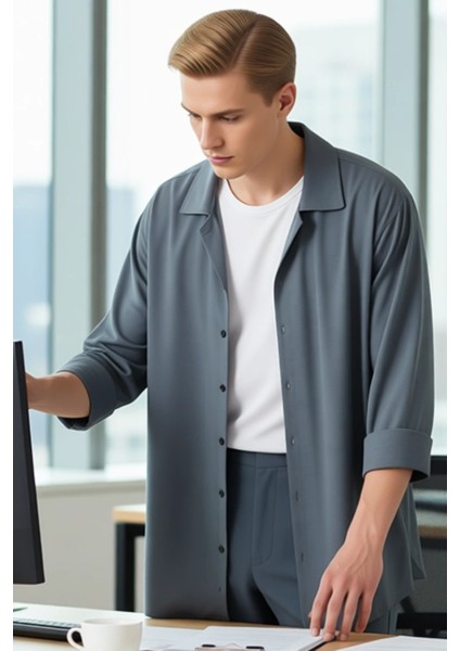 Erkek Keten Görünümlü Apaş Yaka Gömlek Fonksiyonel Dayanıklı Kaliteli Konforlu Estetik Şık modelleri