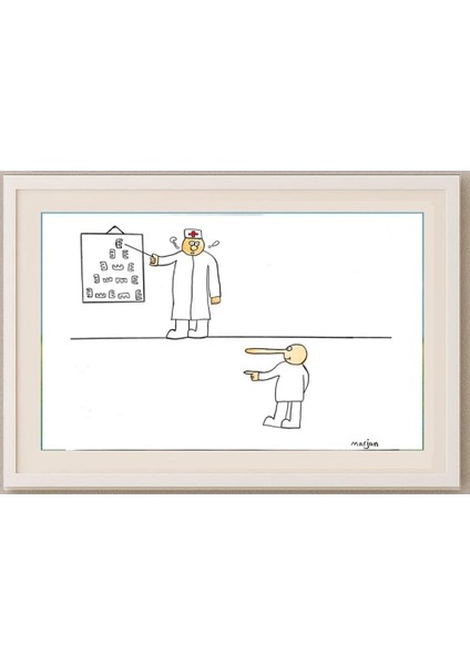 Marjan Rezaie 29X21CM Orijinal Karikatür Tablo fırsatları