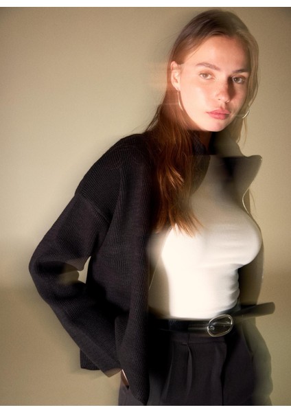 Siyah Kadın Hırka PBF5WL-HRK5005