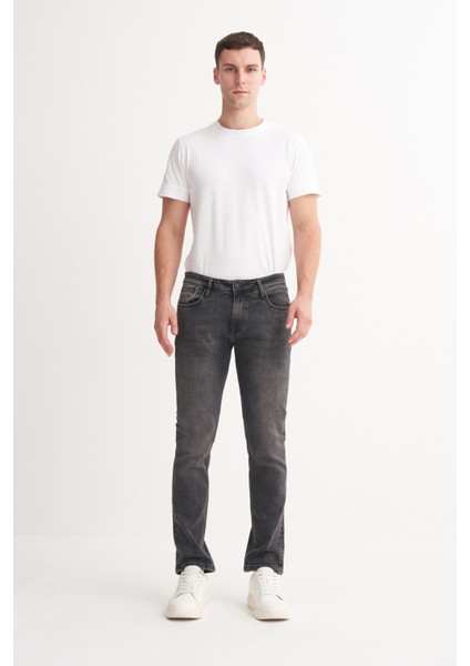 Caz 03570 Parker Denim Black Hardy Wash Likralı Dar Kesim Erkek Kot Pantolon Füme fiyatları