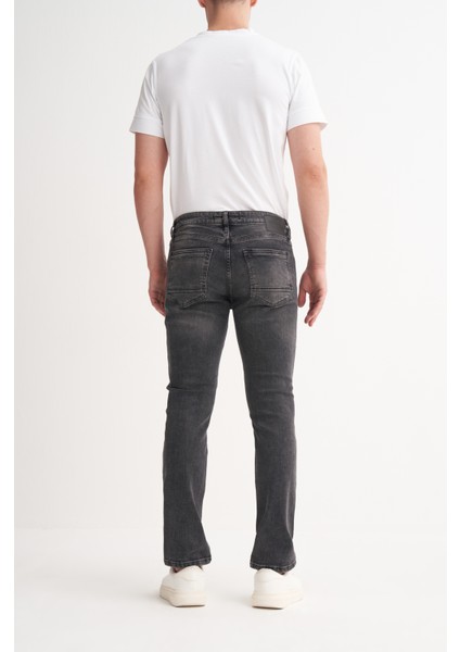 Caz 03570 Parker Denim Black Hardy Wash Likralı Dar Kesim Erkek Kot Pantolon Füme modelleri