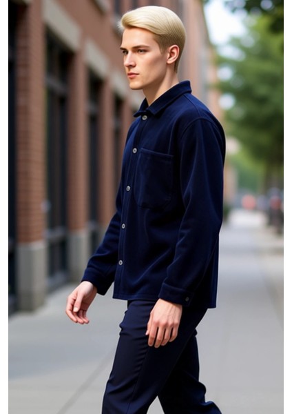 Erkek Kışlık Konforlu Düz Desenli Polar Gömlek Ceket Günlük Stilinize Uyumlu Fonksiyonel Şık indirimleri