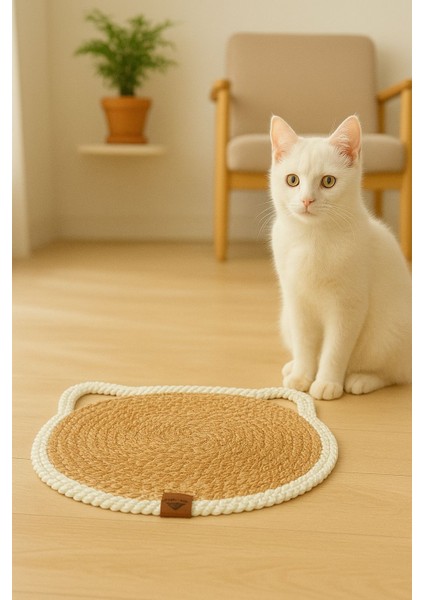 Pet - Hasır Görünümlü Kedi Paspası ve Mama Kabı - Leke Tutmaz modelleri