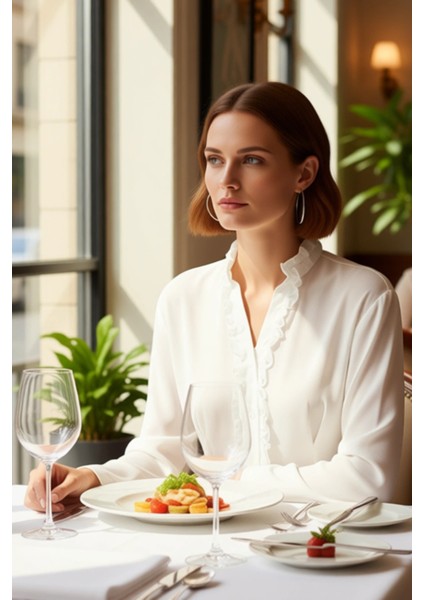 Kadın Hakim Yaka Fırfırlı Zarif Bluz Fonksiyonel Dayanıklı Kaliteli Konforlu Estetik Rahat modelleri