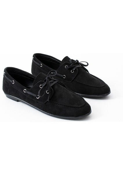 Juno Kadın Süet Bağcıklı Mokasen Ayakkabı Casual Babet fırsatları
