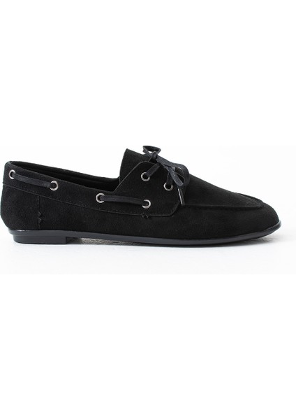 Juno Kadın Süet Bağcıklı Mokasen Ayakkabı Casual Babet indirimleri