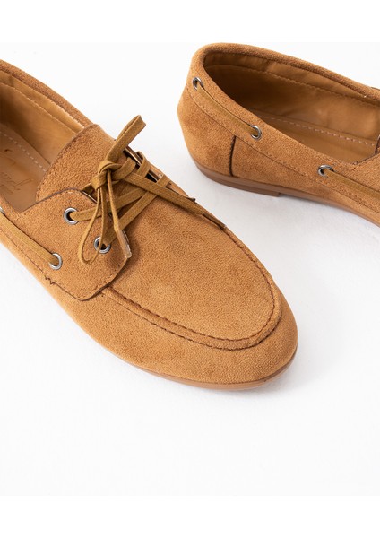 Juno Kadın Süet Bağcıklı Mokasen Ayakkabı Casual Babet fiyatları
